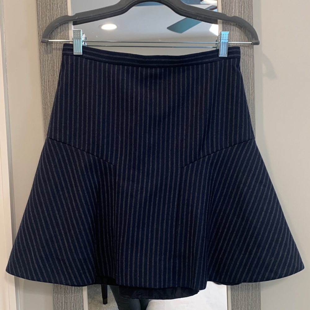 J.CREW Pinstripe A-Line Skirt